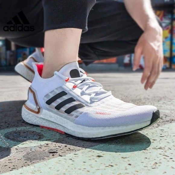 MEN\'S Adidas UltraBoost Summer.Rdy Running Shoes White Signal Pink FW9771 main image 8